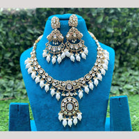 Amoliya Jewels Elegant Kundan and Pearl Necklace Set