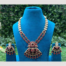 Amoliya Jewels Ethnic Polki Kundan And Pota Stone Necklace Jewellery Set