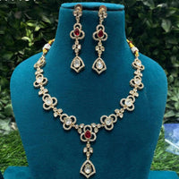 Amoliya Jewels Royal Heavy Polki Kundan Stone Necklace Set