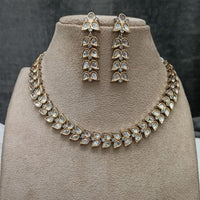 Amoliya Jewels Royal Heavy Polki Kundan Stone Necklace Set