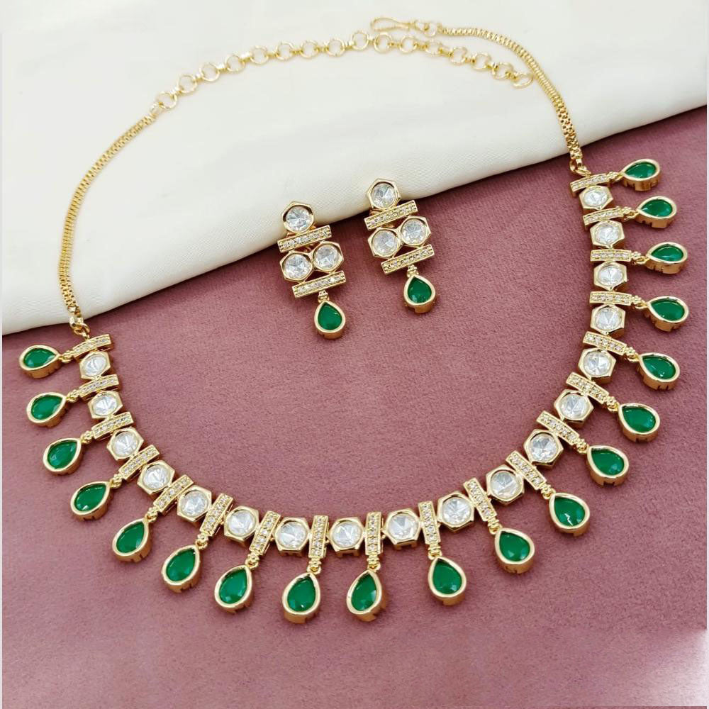 Amoliya Jewels Classic Polki Kundan Necklace Set