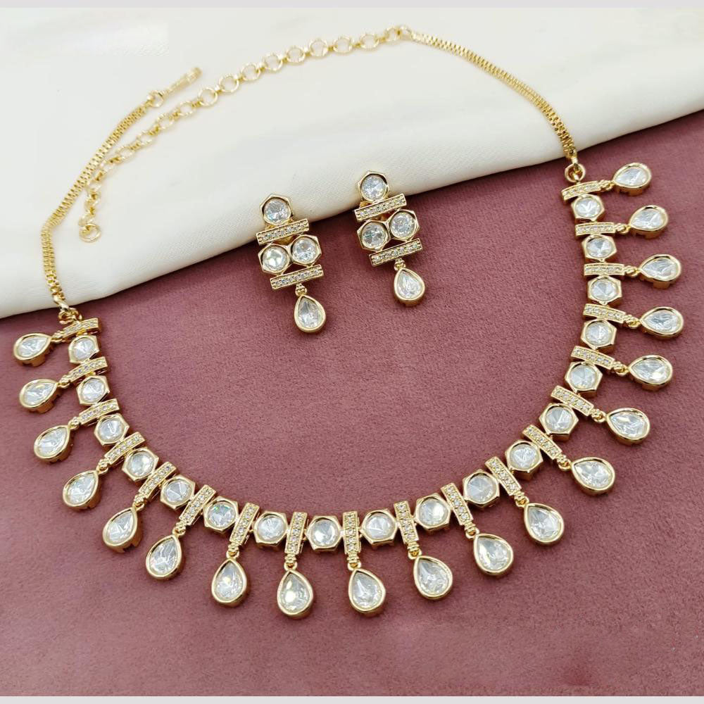 Amoliya Jewels Classic Polki Kundan Necklace Set