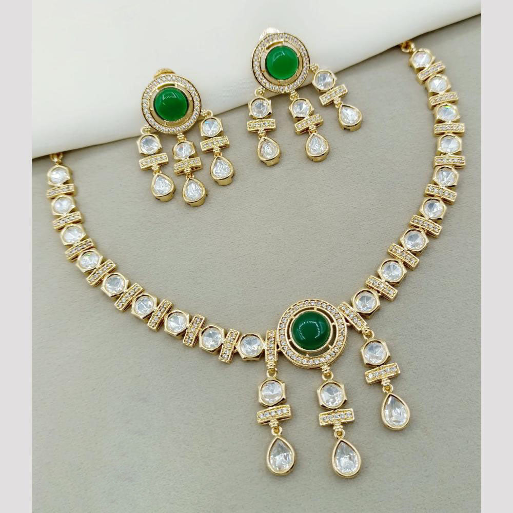 Amoliya Jewels Classic Polki Kundan Necklace Set