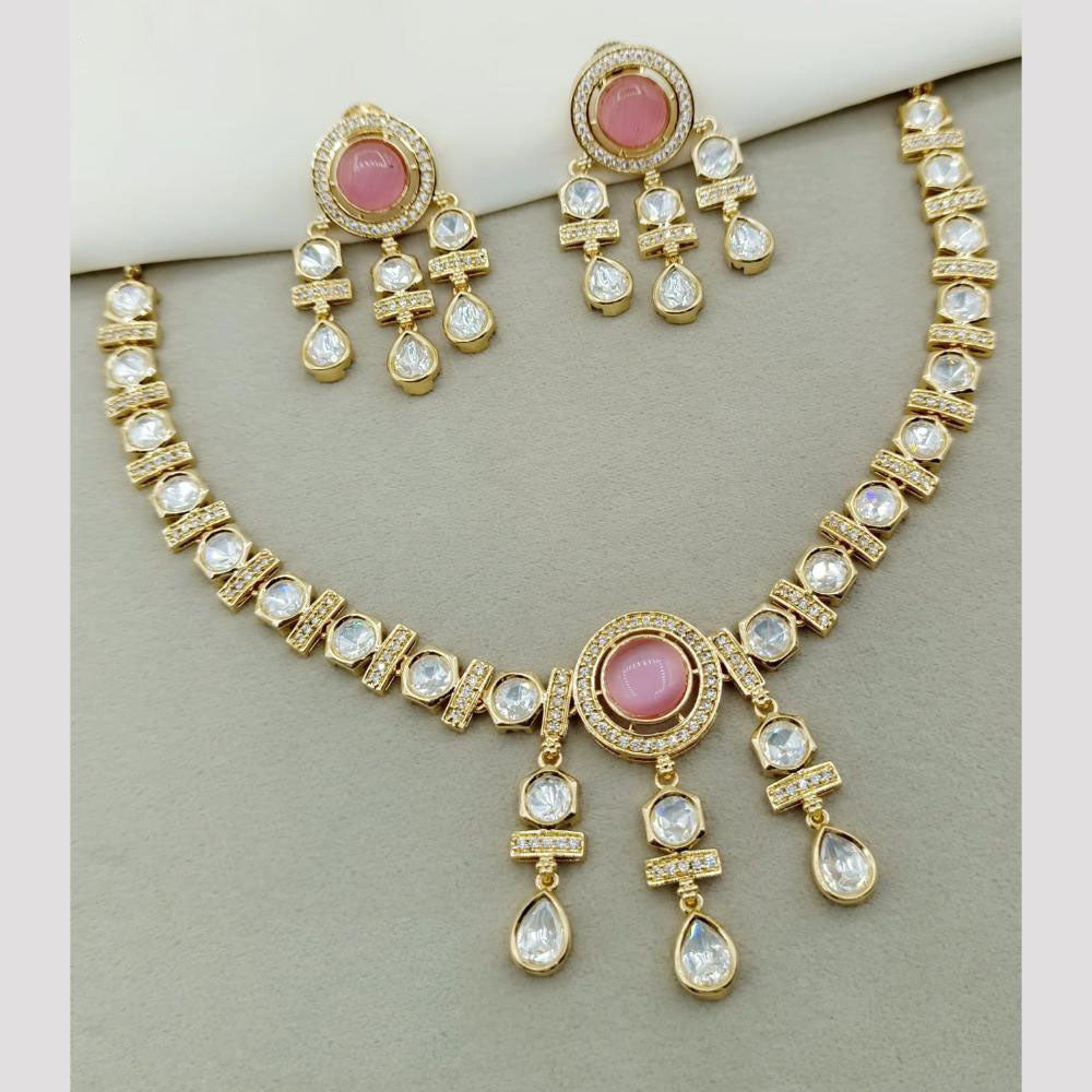 Amoliya Jewels Classic Polki Kundan Necklace Set