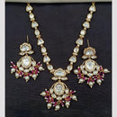 Amoliya Jewels Classic Polki Kundan And Pearl Necklace Set