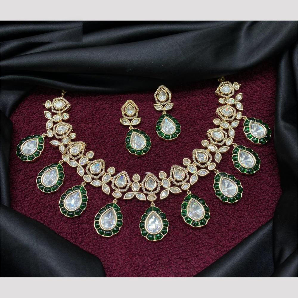Amoliya Jewels Classic Polki Kundan Necklace Set