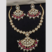 Amoliya Jewels Classic Polki Kundan And Pearl Necklace Set