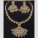 Amoliya Jewels Classic Polki Kundan And Pearl Necklace Set