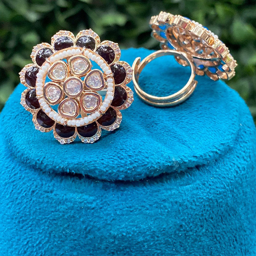 Amoliya Jewels Royal Heritage Polki Kundan And Pearl Studs Earrings