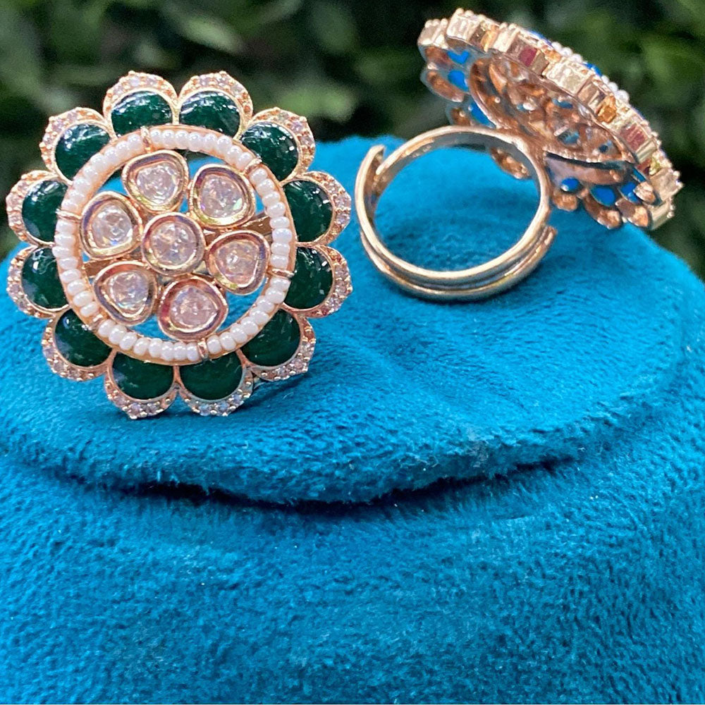 Amoliya Jewels Royal Heritage Polki Kundan And Pearl Studs Earrings