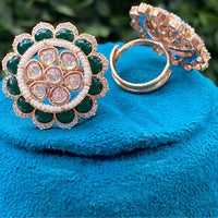 Amoliya Jewels Royal Heritage Polki Kundan And Pearl Studs Earrings