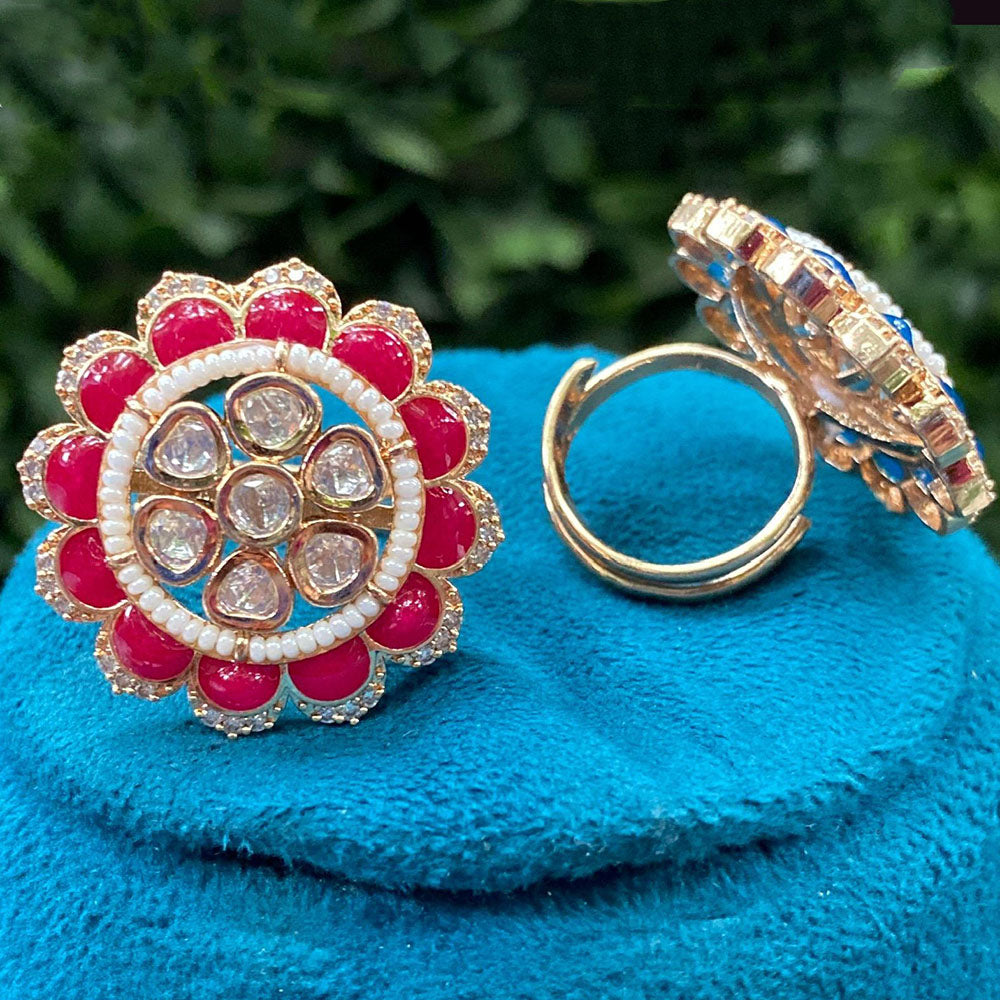 Amoliya Jewels Royal Heritage Polki Kundan And Pearl Studs Earrings