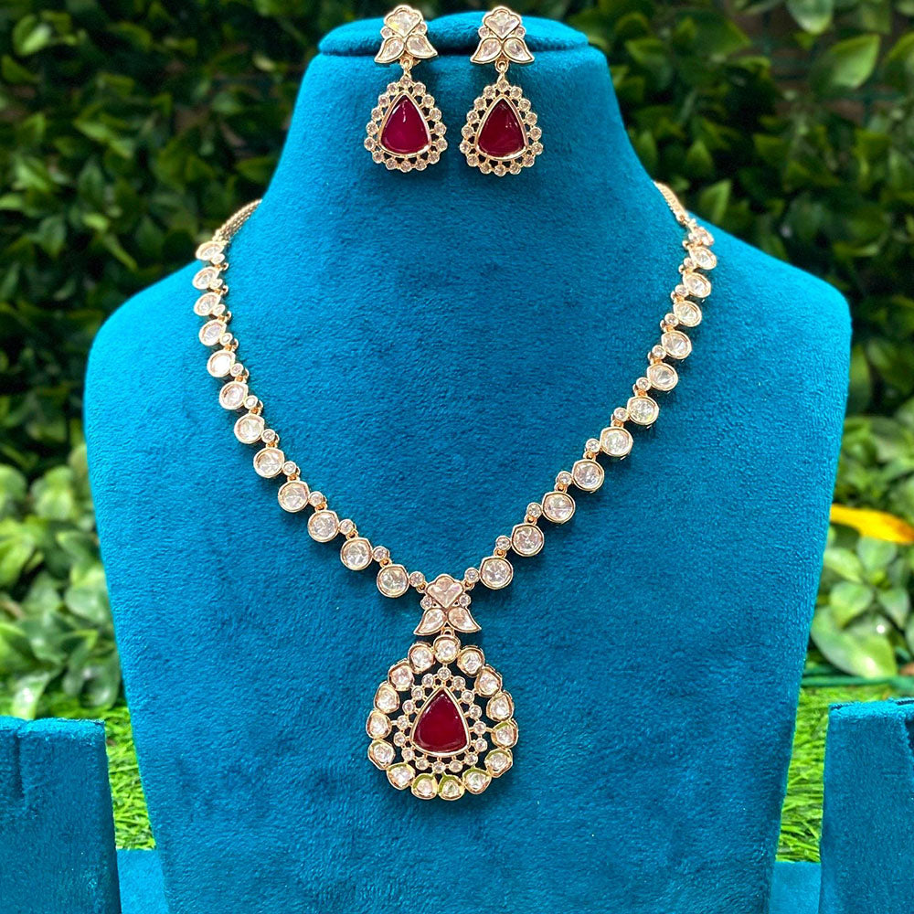 Amoliya Jewels Royal Heritage Polki Kundan Necklace Set