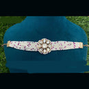 Amoliya Jewels Royal Heritage Polki Kundan And Pearls Bracelet