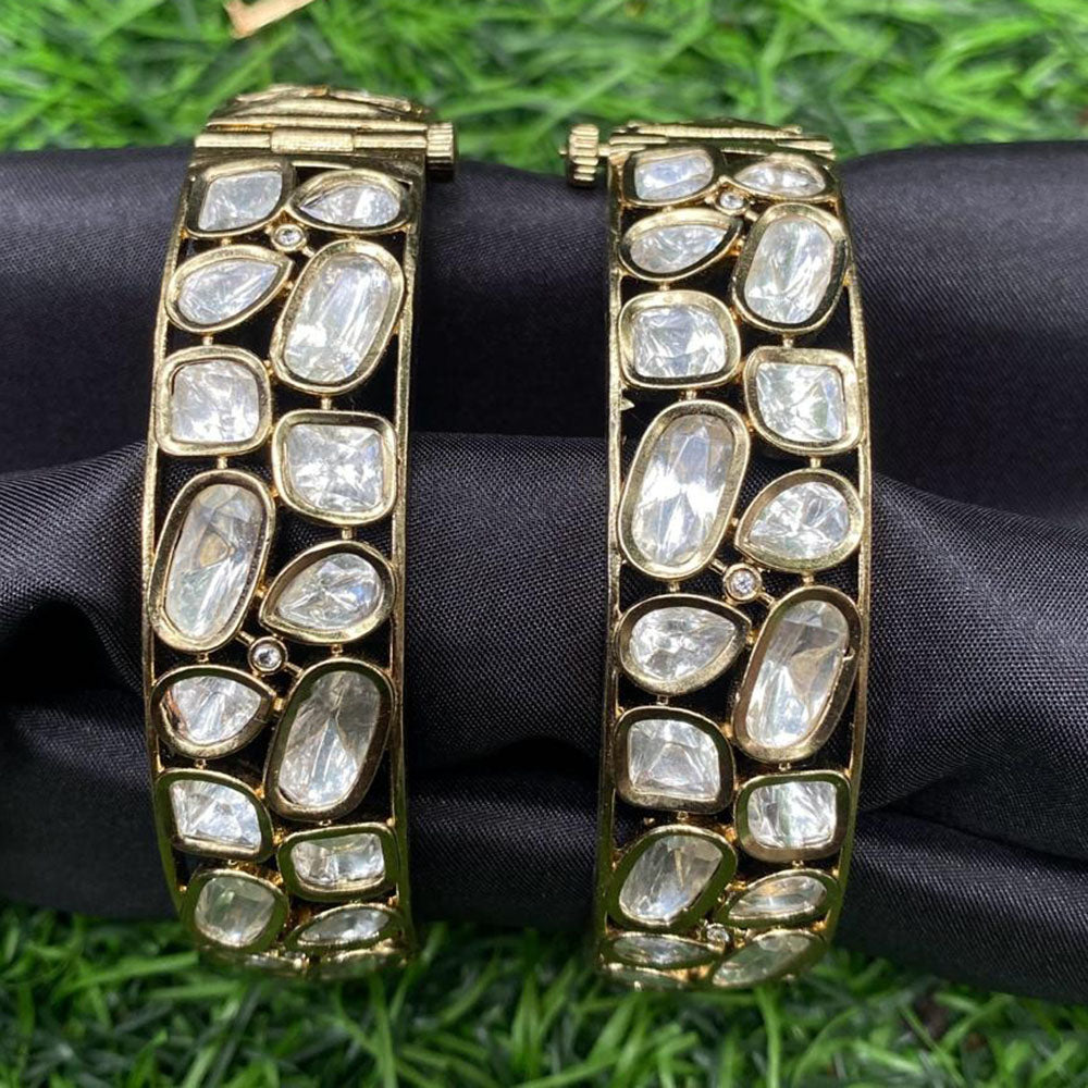 Amoliya Jewels Royal Heritage Polki Kundan Stone Adjustable Bracelet