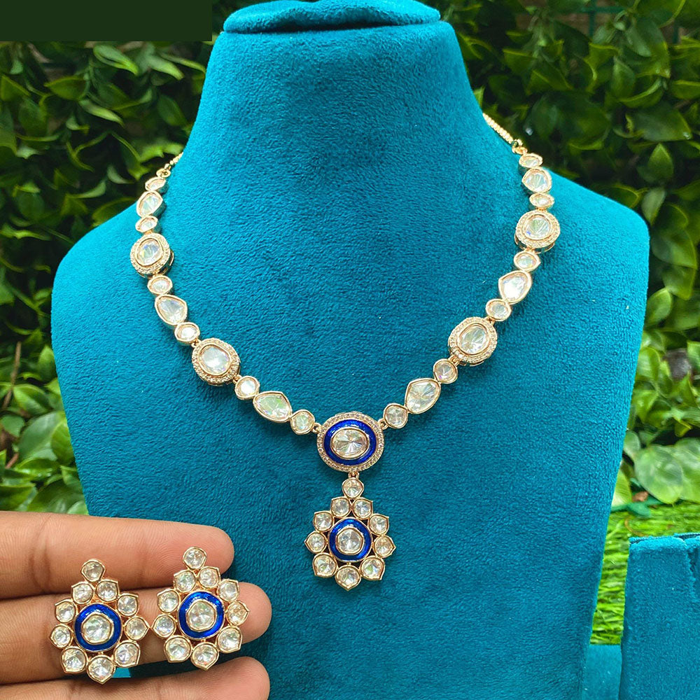 Amoliya Jewels Timeless Beauty Polki Kundan Necklace Set