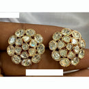 Amoliya Jewels Regal Finish Polki Kundan Studs Earrings