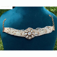 Amoliya Jewels Fusion Look Polki Kundan And Pearls Bracelet