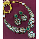 Amoliya Jewels Ethnic Charm Polki Kundan And Austrian Stone Necklace Set