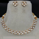 Amoliya Jewels Glamorous Heavy Polki Kundan Necklace Jewelry Set