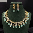 Amoliya Jewels Glamorous Heavy Polki Kundan And Beads Necklace Jewelry Set