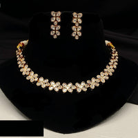 Amoliya Jewels Glamorous Heavy Polki Kundan Necklace Jewelry Set