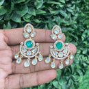 Amoliya Jewels Regal Gleam Polki Kundan And Austrian Stone Earrings