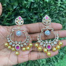 Amoliya Jewels Regal Gleam Polki Kundan And Austrian Stone Earrings