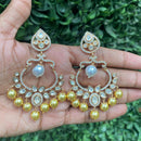 Amoliya Jewels Regal Gleam Polki Kundan And Austrian Stone Earrings
