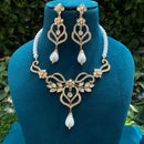 Amoliya Jewels Sparkling Polki Kundan And Pearl Necklace Set