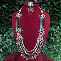 Amoliya Jewels Regal Gleam Polki Kundan And Pearl Necklace Set