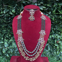 Amoliya Jewels Regal Gleam Polki Kundan And Pearl Necklace Set