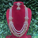 Amoliya Jewels Regal Gleam Polki Kundan And Pearl Necklace Set