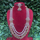 Amoliya Jewels Regal Gleam Polki Kundan And Pearl Necklace Set