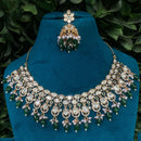 Amoliya Jewels Regal Gleam Polki Kundan And Pearl Necklace Set