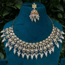 Amoliya Jewels Regal Gleam Polki Kundan And Pearl Necklace Set