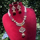 Amoliya Jewels Regal Gleam Polki Kundan And Pearl Necklace Set