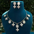 Amoliya Jewels Regal Gleam Polki Kundan Stone Necklace Set