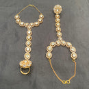 Amoliya Jewels Regal Radiance Polki Kundan Stone Hand Harness