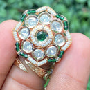 Amoliya Jewels Ethnic Polki Kundan Stone And Pearls Rings