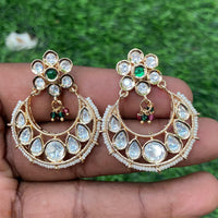 Amoliya Jewels Regal Shine Polki Kundan Dangler Earrings