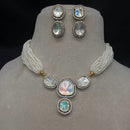 Amoliya Jewels Royal Polki Kundan Stone Necklace Set