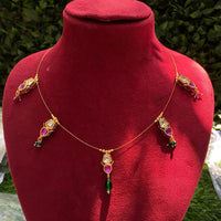 Amoliya Jewels Classic Kundan Stone And Pearl Necklace