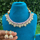 Amoliya Jewels Regal Polki Kundan Stone And Pearl Necklace Set