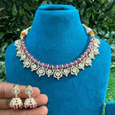Amoliya Jewels Regal Polki Kundan Stone And Pearl Necklace Set