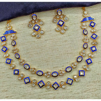 Amoliya Jewels Grand Polki Kundan Stone And Meenakari Necklace Set
