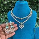 Amoliya Jewels Grand Polki Kundan Stone And Pearl Meenakari Necklace Set