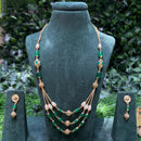 Amoliya Jewels Premium Pota Stone And Beads Necklace Set