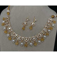 Amoliya Jewels Grand Polki Kundan Stone And Beads Necklace Set