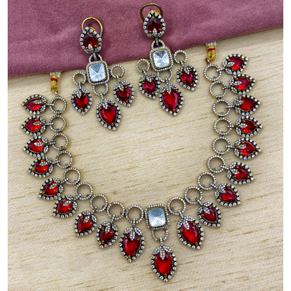 Amoliya Jewels Elegant Austrian Stone Necklace Set